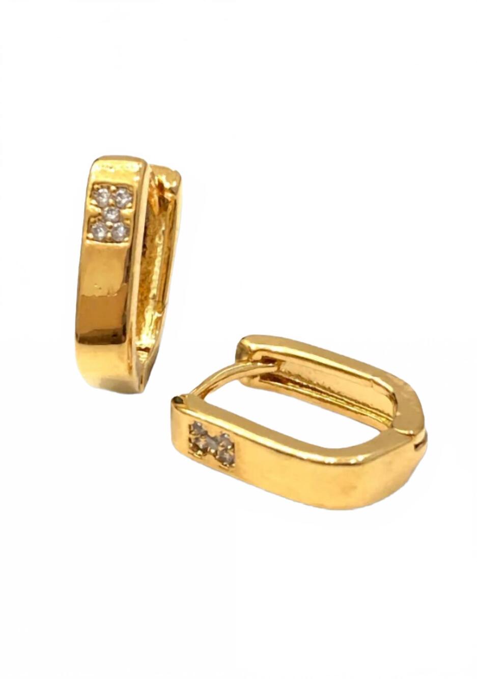 NEW THEIA women's huggie earring in gold